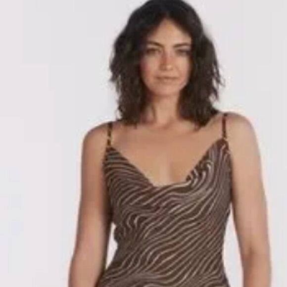 Charlie Holiday Retro Zebra lola mini slip dress size Medium (size 6) NWT - Picture 2 of 12